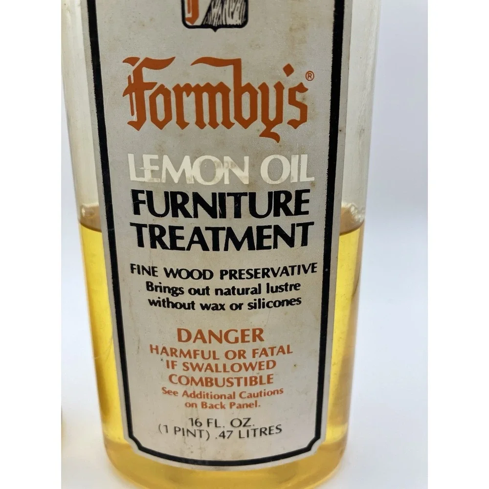 Formby's Lemon Oil Furniture Treatment‎ Wood 16oz 2 Partial Bottles Discontinued